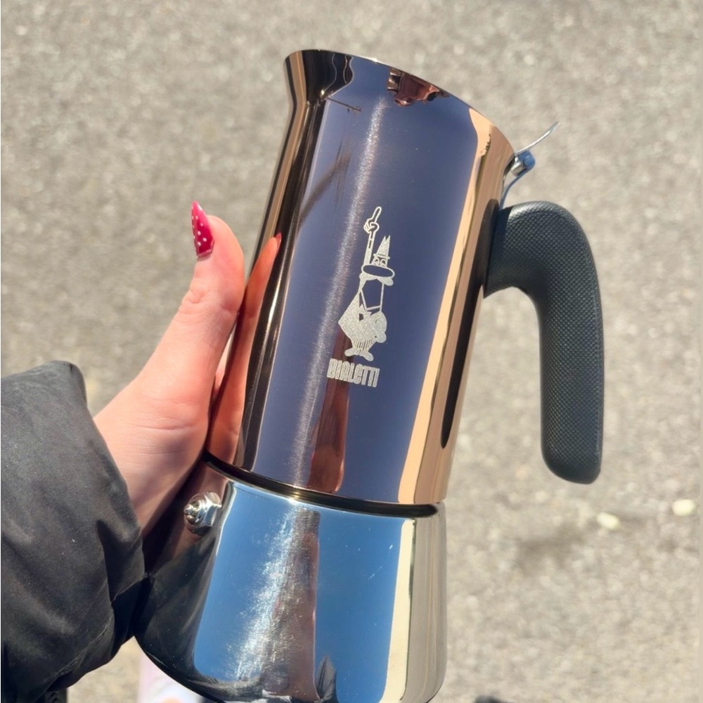 Bialetti Venus 6 Cup Espresso Maker Stainless Steel Copper Induction Rose Gold - Picture 7 of 10